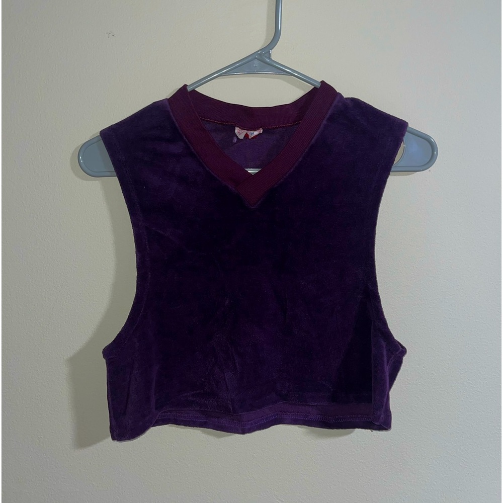 Vintage Purple Cropped Vest XS-M